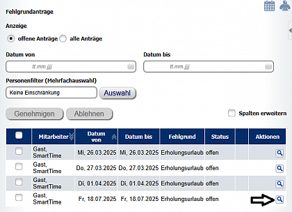 Weitere Details zum Fehlgrundantrag einsehen
