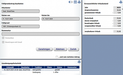 Weitere Detailinformationen zum Fehlgrundantrag einsehen